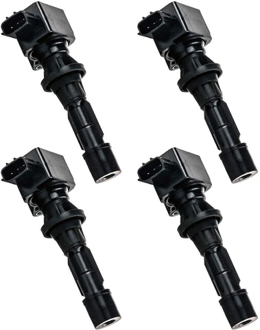 MAS Set of 4 Ignition Coil Pack Replaces OE# UF540 L3G218100A C1683 Compatible with 2006-2013 Mazda 3 2006-2013 Mazda 6 2007-2012 Mazda CX-7 2006-2015 Mazda MX-5 Miata L4 2.0L 2.3L 2.5L