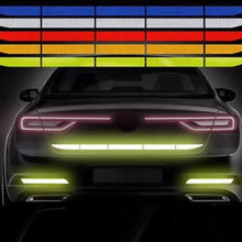 TRUE LINE Automotive Reflective Rear Trunk Fender Back Warning Molding Trim Sticker Safety Markers (Yellow)
