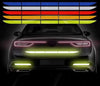 TRUE LINE Automotive Reflective Rear Trunk Fender Back Warning Molding Trim Sticker Safety Markers (Yellow)