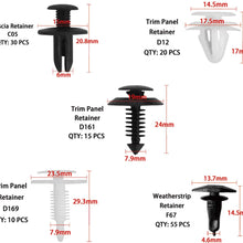 Auto Clips Car Body Retainer Assortment Clips Car Trim Fasteners Clips Tailgate Handle Rod Clip Push Rivets Plastic 19 MOST Popular Sizes Car Clips 425PCS For GM Ford Chevy Toyota Honda Chrysler