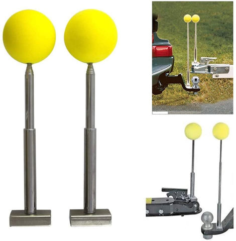 2 Magnetic Telescoping Trailer Hitch Alignment Kit Balls RV Boat Utility Trailer