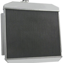 OzCoolingParts 4 Row Core Full Aluminum Radiator for 1955-1957 56 Chevy Bel-Air, Del Ray, Nomad, One-Fifty & Two-Ten Series, 150, 210, L6 V8 Engines