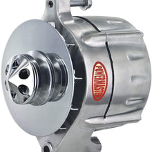 Powermaster 8-37101-360 Alternator (Upgrade Satin 100A Smooth Look 1V Pulley Baffle & Cone 1 Wire)