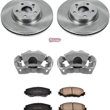 Power Stop KCOE4669 Autospeciality Replacement Front Caliper Kit- OE Rotors, Ceramic Brake Pads, Calipers