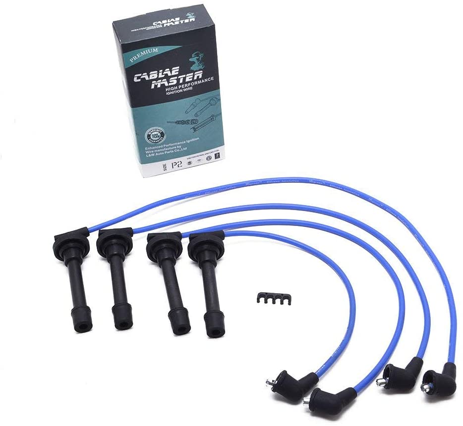 Cable Master High Performance Spark Plug Wires Compatible with Acura Integra 1994-2001 1986-1990 Honda CR-V 1997-1998 1.6 1.7 1.8 2.0 Blue Wire