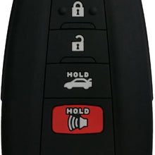 Coolbestda 2Pcs Rubber 4buttons Smart Key Fob Full Protector Remote Skin Cover Case Keyless Jacket for 2018 Toyota Camry C-HR Prius HYQ14FBC Black