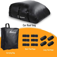 Sailnovo Waterproof Rooftop Cargo Carrier PRO, 20 Cubic Feet Heavy Duty Roof Top Luggage Storage Bag, with 10 Reinforced Straps + Carrying Bag - Perfect for Car, Truck, SUV with/Without Rack
