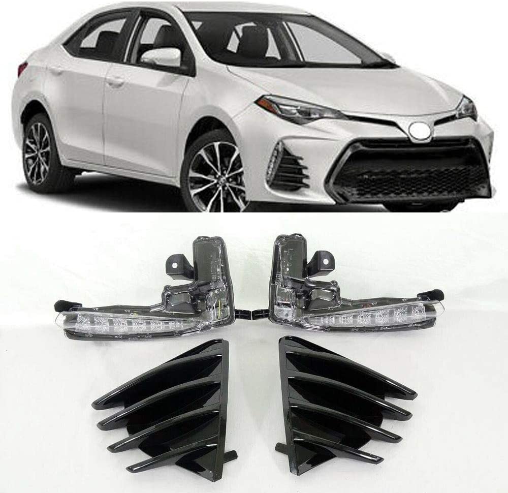 Fog Light lamp Fit For Toyota Corolla SE 17-19 Daytime Running With Cover Wiring SW