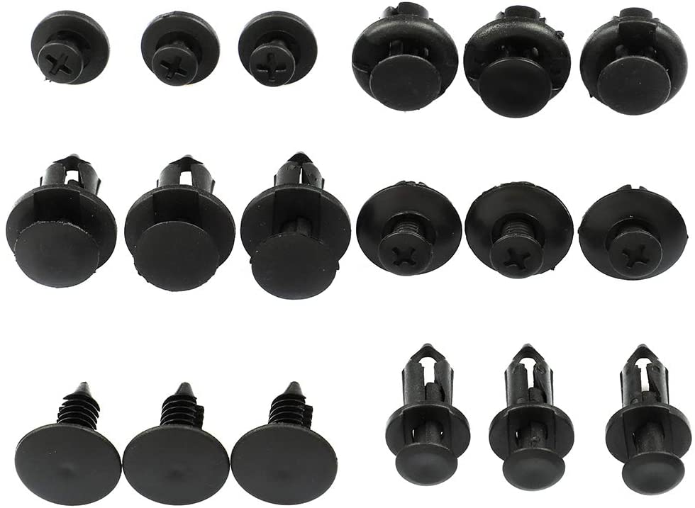 SELEAD 190Pcs Car Retainer Clips Bumper Fastener Rivet Clips Auto Body Clips for GM Ford Toyota Honda