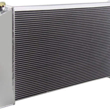 OzCoolingParts New Design 70-87 Chevy GMC C/K/G-Series Radiator Fan Shroud Kit, 3 Row Aluminum Radiator + 2 x 10" Fan w/Shroud for 1970-1987 Chevy/GMC C10 C20 C25 C3500 Nova Camaro Blazer and More
