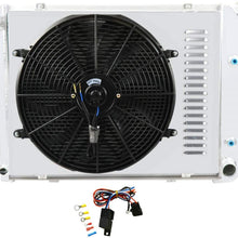 CoolingCare 3 Row Core Radiator +Shroud Fan +Relay Suit for 1969-74 Nova/Firebird, 1971-73 Camaro/Impala Caprice, Many GM Models