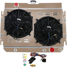 ALLOYWORKS 4 Row Aluminum Radiator Fan Shrouds Kit For 1964-1968 Chevy El Camino Biscayne Impala Caprice AT/MT I6 V8
