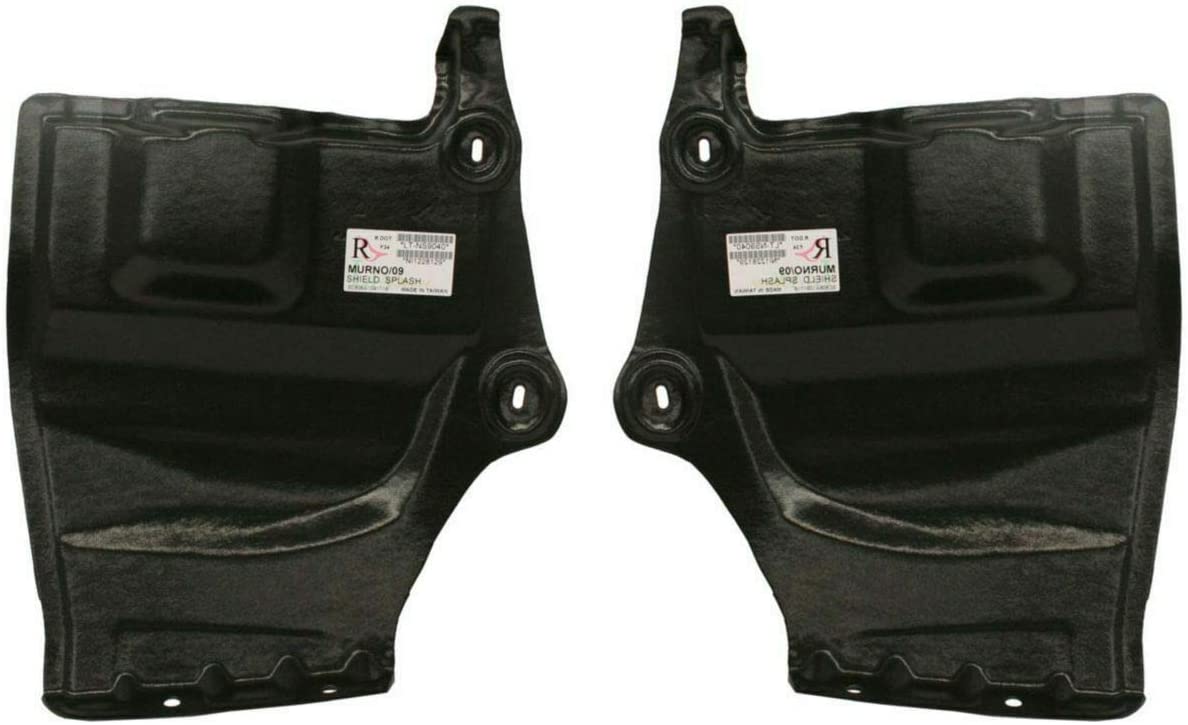 I-Match Auto Parts Left Driver and Right Passenger Side Undercar Shield Replacement for 09-14 Nissan Murano and 11-17 Nissan Quest NI1228130 NI1228129 648391AA0A 648381AA0A Black Set of 2