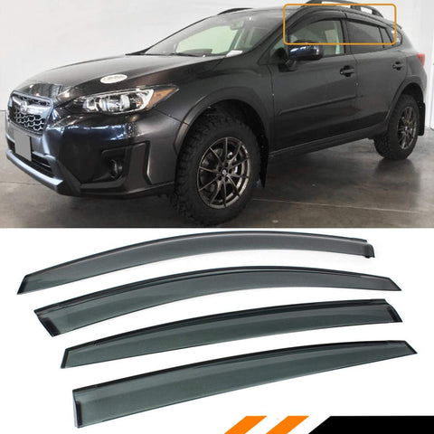 Cuztom Tuning Fits for 2018 2019 2020 Subaru Crosstrek & 2017-2020 Impreza 5 Door Hatchback Smoke Window Visor Rain Guard Deflector