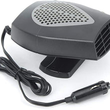 Qiilu Car Heater Fan,DC12V/24V Car Portable Heater Fan Windscreen Demister Defroster Vehicle Heater Fan Defrosting Snow Heater