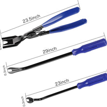 LivTee 3 Pcs Clip Pliers Set & Fastener Remover Tool - Auto Upholstery Combo Repair Kit with Storage Bag for Car Door Panel Dashboard