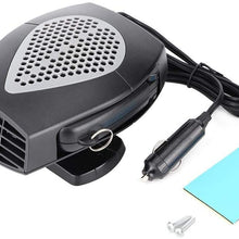 Car Heating Fan, 24V Car Vehicle Portable Heating Fan Heater Defroster Demister Practical Accessory(Red Black)