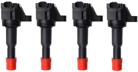 A-Premium Ignition Coils Pack Replacement for Honda Fit 2007-2008 I4 1.5L L15A1 30520-PWC-003 30520-PWC-501 4-PC Set