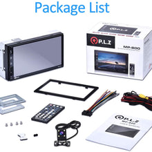 P.L.Z MP-800 Car Entertainment Multimedia System – 7 Inch Double Din HD Touchscreen Monitor Car Stereo – MP5 Player Bluetooth Car Radio Receiver – Supports Rear Front View Camera, MP3, USB, AUX