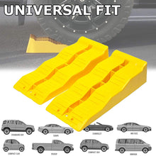 VaygWay Leveling Ramp Car RV – Camper Trailer Leveler Wheel Chock – Stabilizing Uneven Ground and Parking – 2 Pk Yellow Auto Blocks