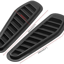 KKmoon 2Pcs Car Intake Scoop Vent Cover, Universal Car Decorative Air Flow Intake Scoop Vent Cover Hood Fender,Carbon Fibre