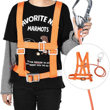 Jadeshay Climbing Harness Outdoor Adjustable Safe Belts for Mountaineering Tree Climbing Outdoor Training Caving Rock Climbing Rappelling Equip Aerial Work Large Buckle 3m