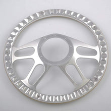 WALNUT WOOD 14" BILLET ALUMINUM 9 HOLE STEERING WHEEL KIT W/HORN BUTTON & ADAPTER FOR GM 1969-1994