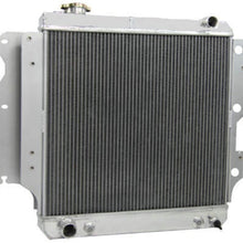 OzCoolingParts 87-06 Jeep Wrangler Radiator, Upgrade 4 Row Core Aluminum Radiator for 1987-2006 1988 1989 04 05 Jeep Wrangler YJ TJ 2.4L- 4.2L Engine