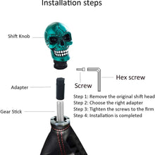 Bashineng Skull Gear Shifter Handle, Devil Head Shape Auto Car Stick Shift Knob Fit Most Manual Transmissions (Gold)
