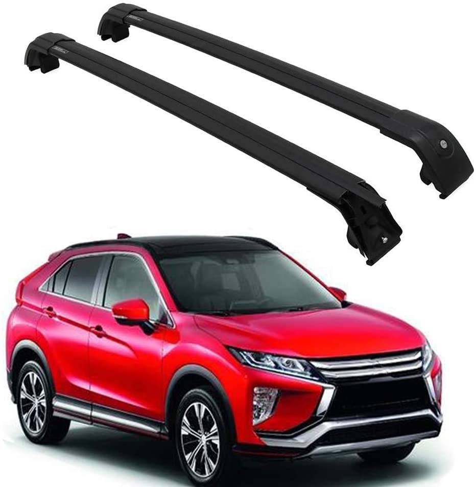 Chebay Fits for Mitsubishi Eclipse Cross 2018 2019 2020 2021 Crossbar Cross bar Roof Rail Roof Rack Rail Rack Black