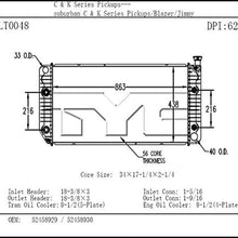 TYC 624 Replacement Radiator