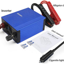 VOLTCUBE 400W Power Inverter 12V DC to 110V AC Converter with 4.8A Dual USB Car Adapter with 2 Independent AC outlets (Blue)
