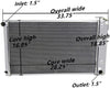 CoolingSky 3 Row All Aluminum Radiator for GM Chevrolet/Buick/GMC Pickup; El Camino, Chevelle Impala 1968-87