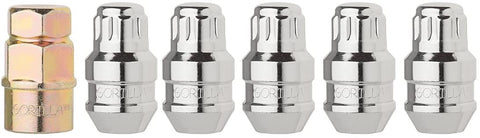 DPAccessories LCB3L6HC-CH06LK4 Set of 4 Chrome Closed Acorn Locking Lug Nuts/Wheel Locks - M12x1.50 - Dual Hex Wheel Lock Set