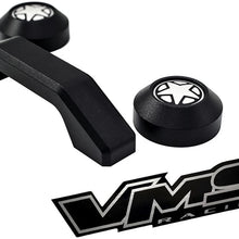 VMS Racing Black Windshield Bumper Rests and Footman Loop Bar Tie Down 3pcs 3 Piece Set Kit Compatible with Jeep Wrangler Sport Sahara Rubicon Unlimited TJ TJL LJ 97-06 1997-2006