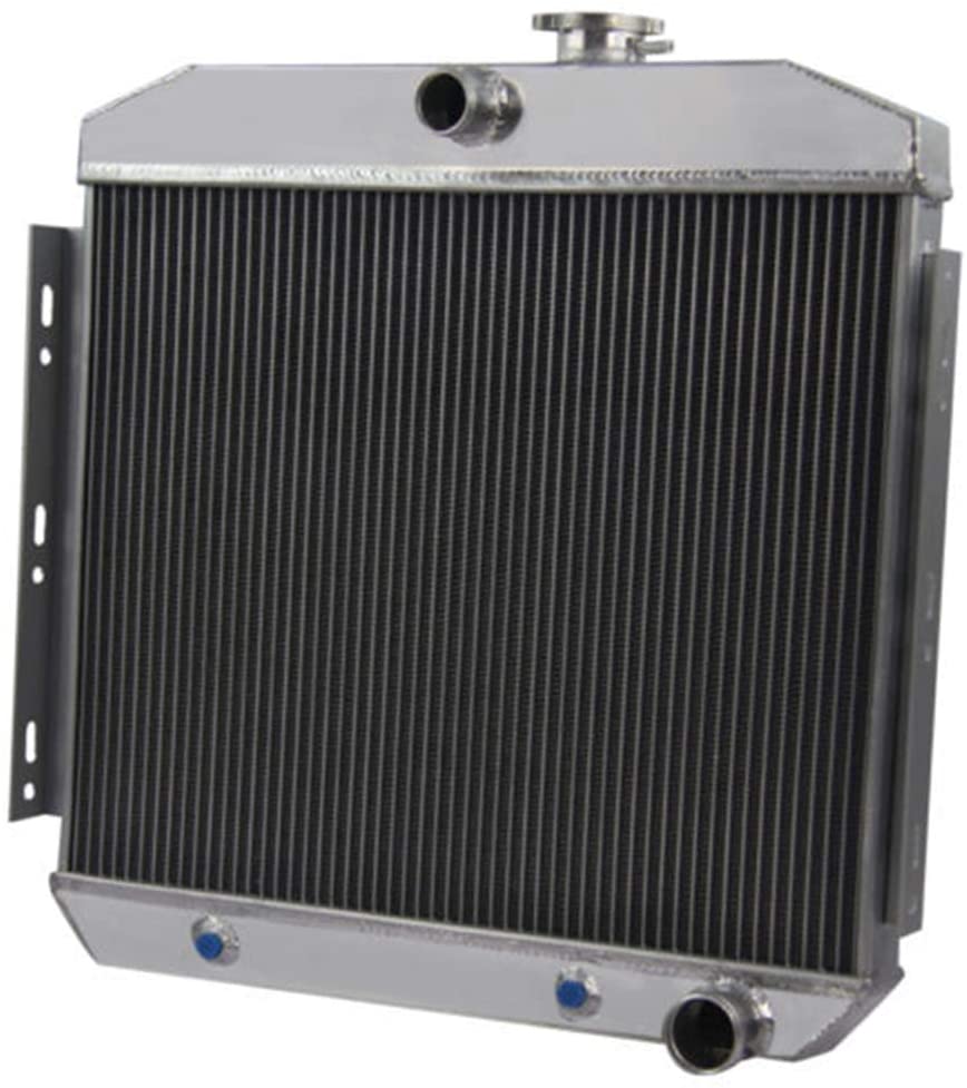 OzCoolingParts 4 Row Core Full Aluminum Radiator for 1955-1957 56 Chevy Bel-Air, Del Ray, Nomad, One-Fifty & Two-Ten Series, 150, 210, L6 V8 Engines