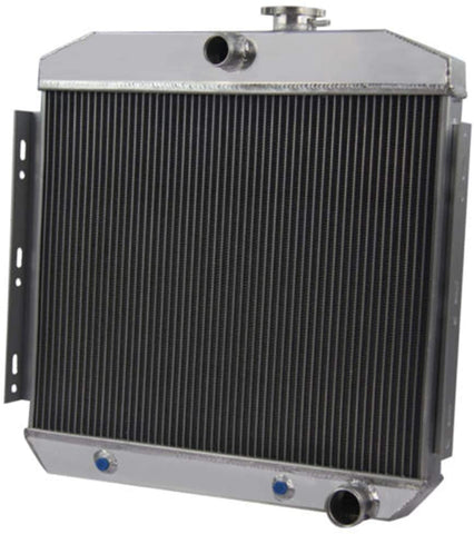OzCoolingParts 4 Row Core Full Aluminum Radiator for 1955-1957 56 Chevy Bel-Air, Del Ray, Nomad, One-Fifty & Two-Ten Series, 150, 210, L6 V8 Engines