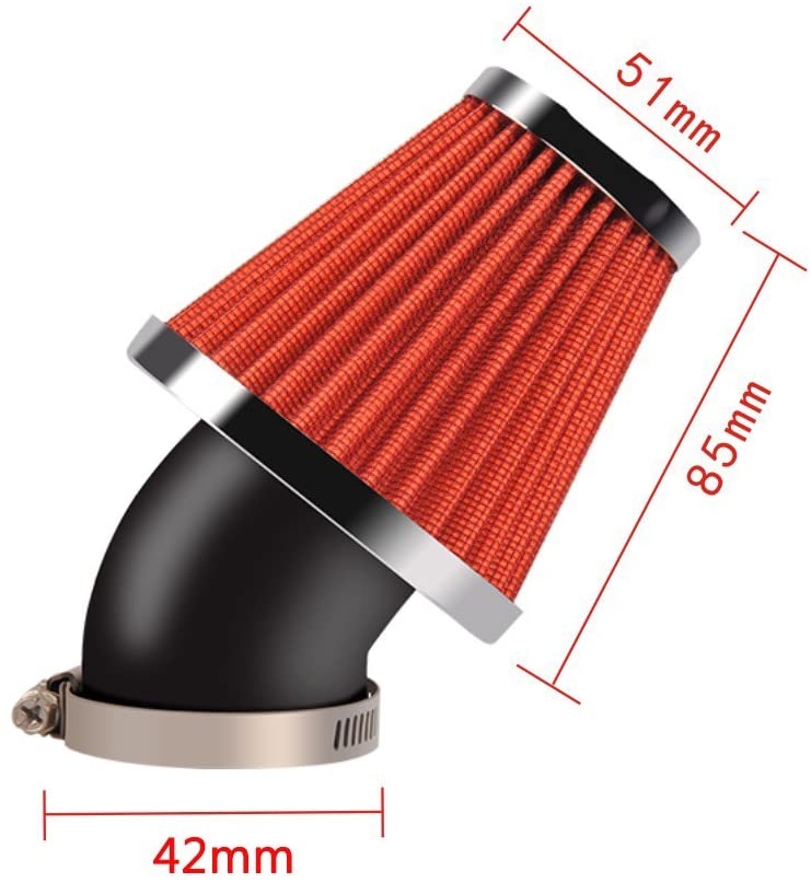 NIBBI RACING PARTS High Performance Air Filter 48mm Motorcycle Air Filter Replacement Air Filter Dirt Bike Air Filter GY6 Scooter Air Filter (A1-48mm)