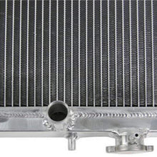 OzCoolingParts Pro 2 Row Core All Aluminum Radiator + 12“ Fan w/Shroud Kit for 1992-2001 93 94 95 96 97 98 99 00 Honda Civic Del Sol EJ EK EG DB DC