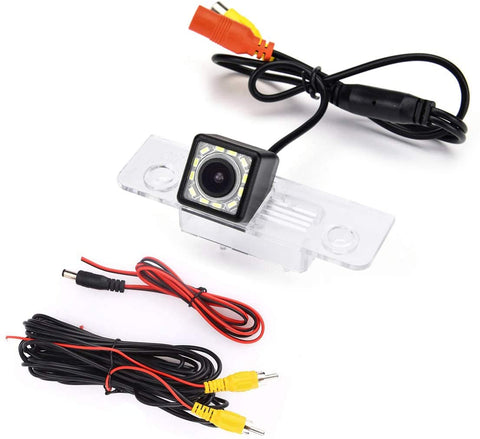 eHANGO Car Rear View Camera Bracket License Plate Lights Housing Mount for Ford Mondeo/Ford Fusion/Ford Fiesta/Ford Classic/Ford Ikon/Ford Flex/Ford Mustang/Ford Taurus (12 LED)