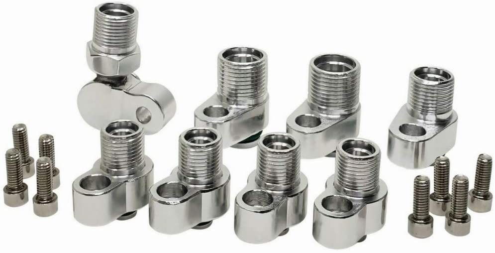 K-Motor Performance A/C Air Conditioning Fitting Adapters For K Swap K20 K20 Engines Fits Honda Civic and Acura Integra