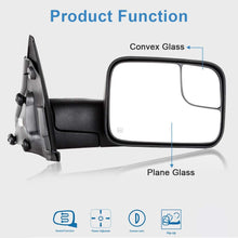 ECCPP Towing Mirror High Performance Right Passenger Side Exterior Automotive Mirror with Power Operation Heated Flip up Convex Glass Replacement fit for Dodge Ram 1500 2002-2008
