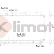 Klimoto Radiator | fits Toyota Rav4 2001-2005 2.0L 2.4L L4 | Replaces 1640002817 1640028130 1640028131 1640028160