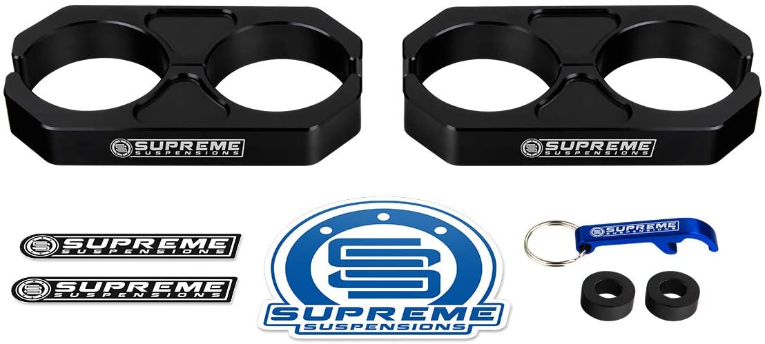 Supreme Suspensions - Black Universal Billet T6 Aluminum Coilover Reservoir Brackets