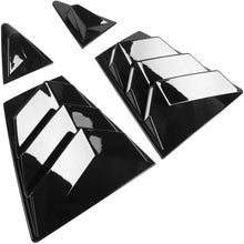 IKON MOTORSPORTS | Window Louvers Compatible With 20-21 Toyota Corolla Sedan | Carbon Fiber Print CFL Rear Window Louver 4Pc Set
