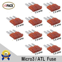 10 Pack 7.5 AMP APT ATR Micro3 Blade Fuse Car Truck Boat Marine RV