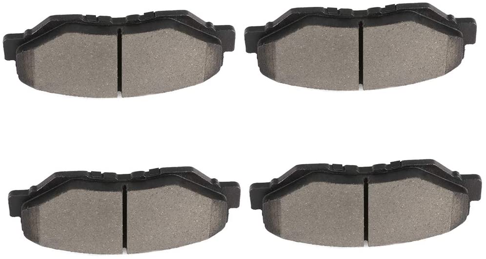 HUBDEPOT Slotted Ceramic Brake Pads Front 4pcs fit for 13-15 Acura ILX, 03-17 Honda Accord, 12-15 17 18 Honda Civic, 02-06 12-16 Honda CR-V, 03-11 Honda Element, 13-14 Honda Fit, 03-08 Honda Pilot
