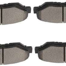 HUBDEPOT Slotted Ceramic Brake Pads Front 4pcs fit for 13-15 Acura ILX, 03-17 Honda Accord, 12-15 17 18 Honda Civic, 02-06 12-16 Honda CR-V, 03-11 Honda Element, 13-14 Honda Fit, 03-08 Honda Pilot