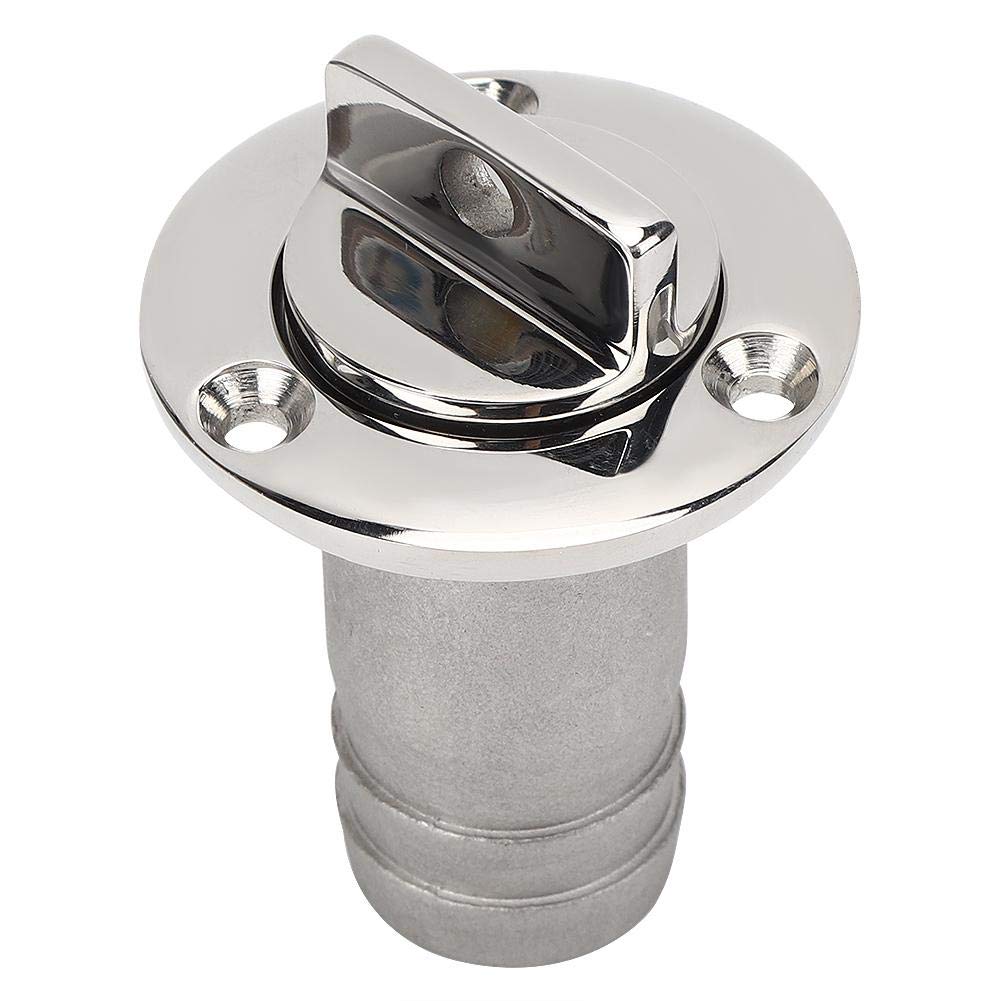 Garboard Drain Plug, Marine Drain Plug Kit 316 Stainless Steel Oval Vent Connector Fitting Boats Parts, Smooth and not Hurt Hands