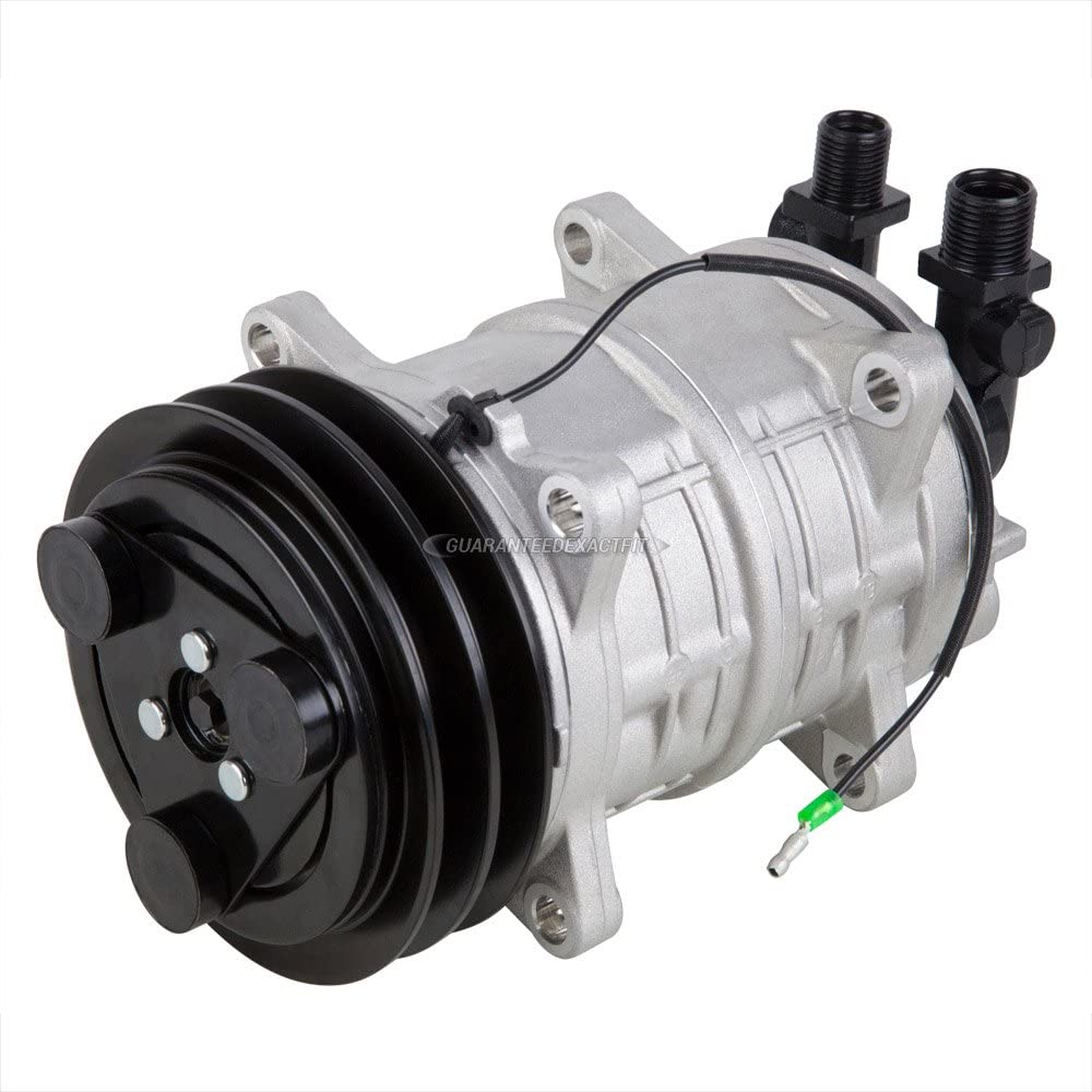 AC Compressor & 135mm Double V-Belt A/C Clutch Replaces Diesel Kiki TM-15 HD 488-45011 Tama Seltec Zexel Valeo - BuyAutoParts 60-02285NA NEW